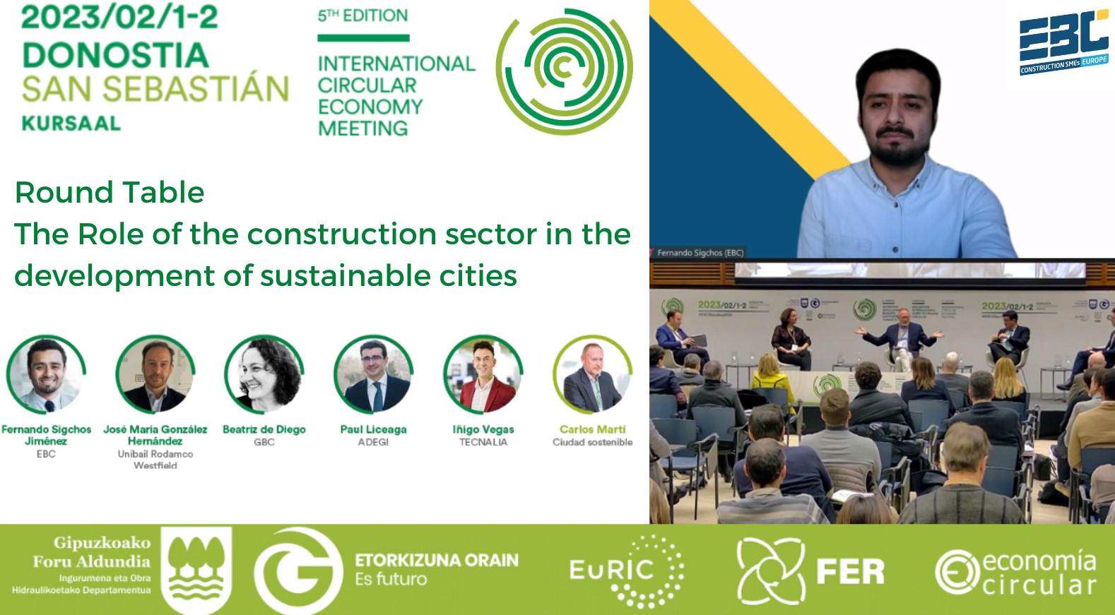 Circular economy: EBC participated in International Circular Economy Meeting in Basque country