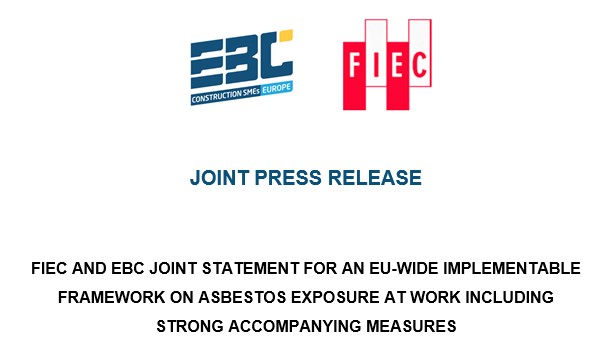 Asbestos: EBC and FIEC joint statement to the draft EMPL report on asbestos at work